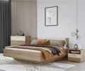 Produktbild: Schlafzimmer Set inkl. Bettgestell 180x200 cm Liegefläche in Eiche mit beige VARESE-83