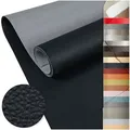 Produktbild: ANRO Stoff Kunstleder Polsterstoff Lederimitat zum Nähen & Beziehen, Wasserundurchlässig Robust Hochwertig Kreativkunstleder Möbelstoff schwarz 140 cm x 400 cm x 0.09 cm