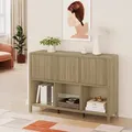 Produktbild: Sideboard Lukkodso 77x110x30 cm Eicheoptik rustikal [en.casa]