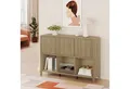 Produktbild: en.casa Sideboard, »Lukkodso« mit 3 Türen, 6 Fächern 77x110x30 cm Eicheoptik, rustikal