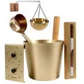 Produktbild: Home Deluxe Saunazubehör THERA - Gold I Hochwertiges Zubehör für Sauna & Wellness