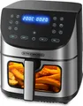Produktbild: Steinborg Heißluftfritteuse | 8 Liter | Heissluftfritteuse | 4 in 1 Mini Backofen | Fritteuse | Dörrautomat | Grill | Grillen Backen Dörren Frittieren | Friteuse ohne Öl | Air Fryer |