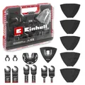 Produktbild: Original Einhell XL-PLUS-CASE 35-tlg. KFZ-Multitool-Set (BiM-Tauchsägeblätter, BiM-Halbrund-Sägeblatt, Delta-Trägerplatte, Schleifpapier für Metall, Dremel-Adapter)