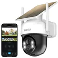 Produktbild: aosu 2K Überwachungskamera Aussen Solar Akku 3MP [360° 1 Stück, Schwarz+weiß 