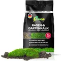Produktbild: Greenyp Rasenkalk & Gartenkalk I 15kg / 300m² I fein gekörnter staubarmer kohlensaurer Kalk gegen Moos und Pilze im Rasen I verstärkt die Düngung