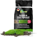 Produktbild: Greenyp Rasenkalk & Gartenkalk I 15kg / 300m² I fein gekörnter kohlensaurer Kalk gegen Moos und Pilze im Rasen I staubarm & ideal für den Streuwagen I verstärkt die Düngung I Rasendünger Frühjahr