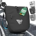 Produktbild: MIVELO 2in1 Fahrradtasche für Gepäckträger - Gepäckträgertasche wasserdicht - Inkl. gepolstertem Laptopfach & Schultergurt - Tasche für Fahrrad I Packtasche 20L (Schwarz)