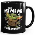 Produktbild: MoonWorks Kaffee-Tasse mit Spruch Das Mimimi stark in dir ist Baby Bürotasse lustige Kaffeebecher Schwarz standard