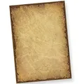 Produktbild: TATMOTIVE Briefpapier Karton Vintage Retro DIN A4, 170 g/qm Beidseitig bedruckbar, 100 Blatt - für Basteln, Einladungskarten, Speisekarten
