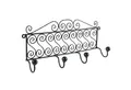 Produktbild: Marrakesch Orient & Mediterran Interior Kleiderhaken Vintage Kleiderhaken Garderobe Muntada -2-, (1-St), Handarbeit