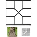 Produktbild: 5 X Betonform Im Set, Schalungsform Zum Selber Gießen, Gussform Für Gehwegplatten, 40x40cm, Robuster Kunststoff, Schwarz