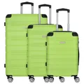 Produktbild: NOWI Rhodos 4 Rollen Kofferset 3-teilig #NOW-5370 (sz-lime)