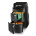Produktbild: GOURMETmaxx FryUp Vertikale Doppelkammer Heißluftfritteuse XS | Airfryer mit MultiColour-LED-Touchdisplay | Heißluftfritteuse 2 Kammern, 5 L Volumen (2x2,5L) | Heissluftfritteuse Doppelkammer 2 Ebenen