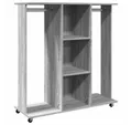 Produktbild: vidaXL Stoffschrank Kleiderständer mit Rollen Grau Sonoma 102x38x110 cm (1-St)