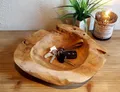 Produktbild: LB H&F Lilienburg Dekoschale LB H&F Teakschale Dekoschale Holzschale Teak Schale (Holz Schlüsselschale Schlüsselablage Obstschale Schüssel Schmuckschale ca. Ø 18-24 cm massiv), Jede Schale ist ein Unikat und unterscheidet sich in Farbe / Größe !
