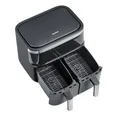 Produktbild: Doppel-Heißluftfritteuse 2x3,8L Schwarz Silber 2850W Touch Timer FR 2453