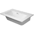 Produktbild: Duravit Me by Starck Möbel-Waschtisch-Compact 2342633260 63 x 40 cm, weiß seidenmatt, ohne Hahnloch, mit Überlauf, mit Hahnlochbank