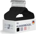 Produktbild: Blumtal 50x Kleiderbügel Samt – Rutschfest & Platzsparend – Kleiderhaken Set