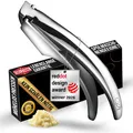 Produktbild: Knoblauchpresse Edelstahl Küche ohne SCHÄLEN lebensmittelecht ergonomisch Griff