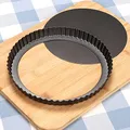 Produktbild: Sinnsally Quicheform,30cm Tarteform mit Hebeboden,Tarte Form Antihaftbeschichtete Quiche Tortenboden Obstkuchenform Tortenbodenform Obstbodenform Tortenform Torte Tart Pan Tortenpfannen Quichepfanne