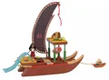Produktbild: 194735265237 DISNEY Vaiana Zestaw gier z małą lalką Vaianą i statkiem, 10 akceso