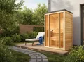 Produktbild: FinnTherm Gartensauna Kuuma S 138x111cm in Naturbelassen für bis zu 2 Pers.