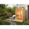 Produktbild: FinnTherm Gartensauna Kuuma S in Naturbelassen, 138x111cm für bis zu 2 Pers. - Naturbelassen