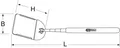 Produktbild: KS TOOLS Teleskop-Inspektionsspiegel, 178-860mm, 57x95mm (550.1021)