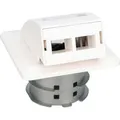 Produktbild: FTTH Glasfaser Unterputz-Wandanschlussdose, 2 Ports weiß, für SC- und LC-Adapter