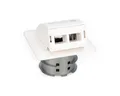 Produktbild: Digitus Digitus FTTH Glasfaser Unterputz-Wandanschlussdose, für SC/LC-Adapter Netzwerk-Adapter