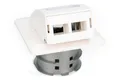 Produktbild: DIGITUS DN-93201 FTTH Glasfaser Anschlussdose 2 Ports SC/LC Adapter Weiß