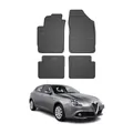 Produktbild: OMAC Gummi Fußmatten kompatibel mit Alfa Romeo Giulietta 2010-2020 Automatten Schwarz 4X