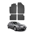 Produktbild: OMAC Gummi Fußmatten für Alfa Romeo Giulietta 2010-2020 Automatten Schwarz 4x