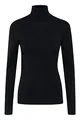 Produktbild: ICHI IHMAFA Damen Strickpullover Rollkragenpullover Pullover mit Rollkragen Rippbündchen Feinstrick Slim fit, Größe:L, Farbe:Black (10001)