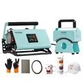 Produktbild: VEVOR 2-in-1-Heißpresse für Becher und Hüte, Mini-Heißpresse für Hüte und Kappen, Heißpresse für Sublimationsbecher und -Becher mit 11-30 oz, Temperatur- und Zeitkontrolle, Transferpresse