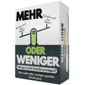 Produktbild: More or Less | Mehr Oder Weniger Kartenspiel | Wie gut ist Ihr Urteilsvermögen? Spiel für Erwachsene, Famile & Kinder | 2+ Spieler | Familienspiel | Reisespiel |