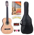 Produktbild: Classic Cantabile AS-861 Konzertgitarre 1/2 Starter-Set (akustische Klassikgitarre, geeignet für Kinder ab 5-9 Jahren, Tasche, Saiten, Noten, Plektren, Stimmpfeife) natur