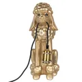 Produktbild: Clayre & Eef Tischlampe Hund Pudel 27x16x38 cm Goldfarbig Kunststoff