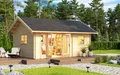 Produktbild: Gartenhaus Holz 40mm CAROLINE 2.1 390x585cm Doppelnut + Schlafboden u. Fußboden