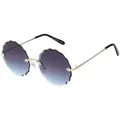 Produktbild: BEZLIT Damen Sonnenbrille Runde Form Schwarz/Blau