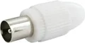 Produktbild: Schwaiger Schwaiger Koaxial Stecker KST11 532 weiß, 1 Stk. Strom-Adapterkabel