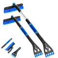 Produktbild: Aicerous Eiskratzer Auto mit Besen, Einziehbare Eiskratzer Auto, 90cm Auto Reinigungsbürste, Auto Eiskratzer mit Schneebürste und Schaumstoffgriff, für PKW, LKW, SUV (Blue)