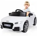 Produktbild: Costway - 12v Audi Kinderauto Mit 2,4g-fernbedienung, 3 Gang Elektroauto 2,5-5km/h Mit Mp3, Hupe, Musik Und Led-leuchten, Kinderfahrzeug Für Kinder Von 3-8 Jahrenweiss