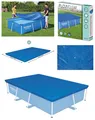 Produktbild: Bestway 58105 - Abdeckplane 259 x 170 cm - Eckige Poolabdeckung Poolplane Blau