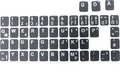 Produktbild: DEUTSCHE Tastaturaufkleber- schwarz MATT 48 Tasten 1,1 cm x 1,3 cm Tastatur aufkleber Selbstkleben kompatibel für HP Envy