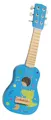 Produktbild: Eichhorn – Gitarre für Kinder – Blaue Kindergitarre, stimmbare Nylonsaiten, Holzspielzeug, mit Dino, Holzgitarre für Jungen und Mädchen ab 3 Jahren