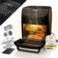 Produktbild: Juskys Heißluftfritteuse 12L – Airfryer mit 10 Programmen, max. 200 °C & Zubehör - Schwarz