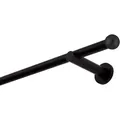 Produktbild: MDEKOR Gardinenstange, 1-läufig, kürzbar, Wandmontage, Gardinenstange Vorhangstange Wandmontage schwarz 540 cm