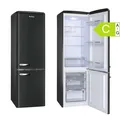 Produktbild: Retro Kühl-Gefrierkombination Schwarz 244L 181cm C LED Amica KGCR387102MS
