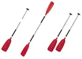 Produktbild: Scoprega 1x 220cm Doppelpaddel Kajak Sup oder 2x 150cm Stechpaddel Kanadier Paddel Ruder Aluminium teilbar